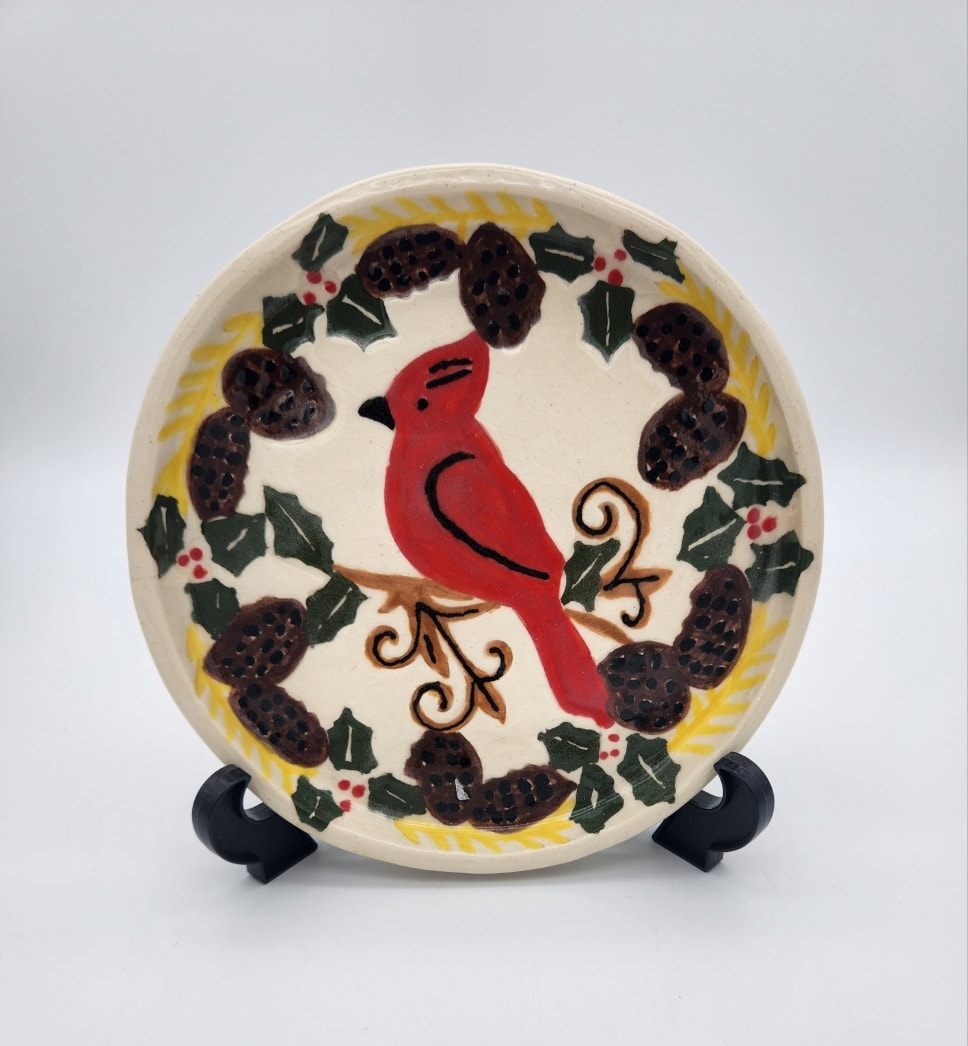 Cardinal Plate — Small by Diane Hamilton